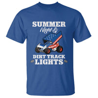 Sprint Car Racing T Shirt Summer Nights And Dirt Track Lights - Wonder Print Shop