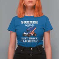 Sprint Car Racing T Shirt For Women Summer Nights And Dirt Track Lights - Wonder Print Shop