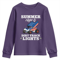 Sprint Car Racing Youth Sweatshirt Summer Nights And Dirt Track Lights - Wonder Print Shop
