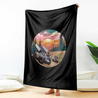 Sprint Car Dirt Track Racing Sunset Motorsports Throw Blanket - Wonder Print Shop