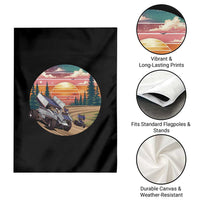 Sprint Car Dirt Track Racing Sunset Motorsports Garden Flag - Wonder Print Shop