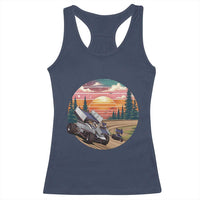 Sprint Car Dirt Track Racing Sunset Motorsports Racerback Tank Top - Wonder Print Shop