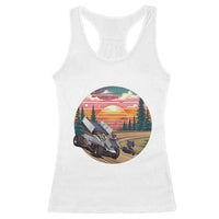 Sprint Car Dirt Track Racing Sunset Motorsports Racerback Tank Top - Wonder Print Shop