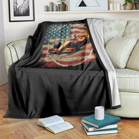 Racing Car Throw Blanket Patriotic American Flag Race - Wonder Print Shop