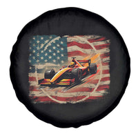 Racing Car Spare Tire Cover Patriotic American Flag Race - Wonder Print Shop