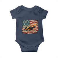 Racing Car Baby Onesie Patriotic American Flag Race - Wonder Print Shop