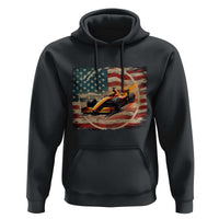 Racing Car Hoodie Patriotic American Flag Race - Wonder Print Shop
