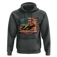 Racing Car Hoodie Patriotic American Flag Race - Wonder Print Shop