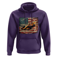 Racing Car Hoodie Patriotic American Flag Race - Wonder Print Shop