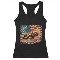 Racing Car Racerback Tank Top Patriotic American Flag Race - Wonder Print Shop