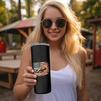 Racing Car Skinny Tumbler Patriotic American Flag Race