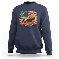 Racing Car Sweatshirt Patriotic American Flag Race - Wonder Print Shop