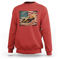 Racing Car Sweatshirt Patriotic American Flag Race - Wonder Print Shop