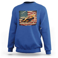 Racing Car Sweatshirt Patriotic American Flag Race - Wonder Print Shop