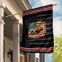 Racing Car Garden Flag Patriotic American Flag Race