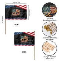 Racing Car American Flag 4th of July Patriotic Handheld Flag