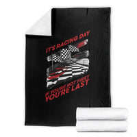 Funny Racing Car Flag Throw Blanket It Is Racing Day - Wonder Print Shop