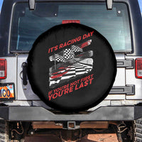 Funny Racing Car Flag Spare Tire Cover It Is Racing Day - Wonder Print Shop