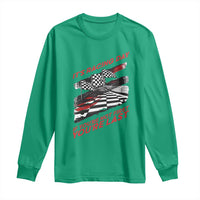 Funny Racing Car Flag Long Sleeve Shirt It Is Racing Day - Wonder Print Shop