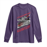 Funny Racing Car Flag Long Sleeve Shirt It Is Racing Day - Wonder Print Shop