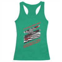 Funny Racing Car Flag Racerback Tank Top It Is Racing Day - Wonder Print Shop