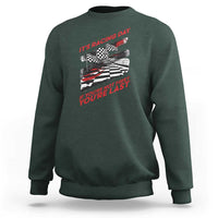 Funny Racing Car Flag Sweatshirt It Is Racing Day - Wonder Print Shop
