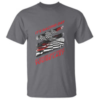 Funny Racing Car Flag T Shirt It Is Racing Day - Wonder Print Shop