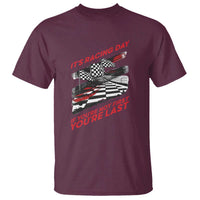 Funny Racing Car Flag T Shirt It Is Racing Day - Wonder Print Shop