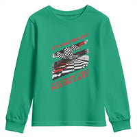 Funny Racing Car Flag Youth Sweatshirt It Is Racing Day - Wonder Print Shop