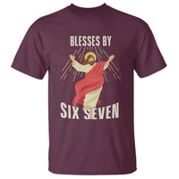 Christian 67 Meme T Shirt Blesses By Six Seven Funny - Wonder Print Shop