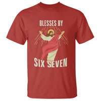 Christian 67 Meme T Shirt Blesses By Six Seven Funny - Wonder Print Shop