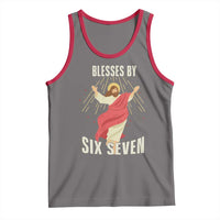Christian 67 Meme Tank Top Blesses By Six Seven Funny - Wonder Print Shop