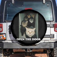 Open The Door Cats Lover Spare Tire Cover Funny Cat Gang Sarcastic Meme - Wonder Print Shop