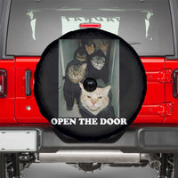 Open The Door Cats Lover Spare Tire Cover Funny Cat Gang Sarcastic Meme - Wonder Print Shop