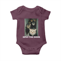 Open The Door Cats Lover Baby Onesie Funny Cat Gang Sarcastic Meme - Wonder Print Shop