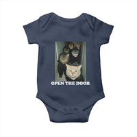 Open The Door Cats Lover Baby Onesie Funny Cat Gang Sarcastic Meme - Wonder Print Shop