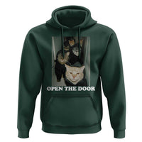 Open The Door Cats Lover Hoodie Funny Cat Gang Sarcastic Meme - Wonder Print Shop