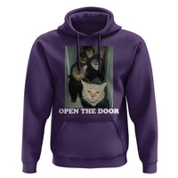Open The Door Cats Lover Hoodie Funny Cat Gang Sarcastic Meme - Wonder Print Shop
