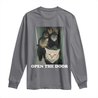 Open The Door Cats Lover Long Sleeve Shirt Funny Cat Gang Sarcastic Meme - Wonder Print Shop