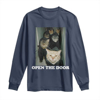 Open The Door Cats Lover Long Sleeve Shirt Funny Cat Gang Sarcastic Meme - Wonder Print Shop