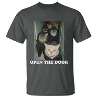 Open The Door Cats Lover T Shirt Funny Cat Gang Sarcastic Meme - Wonder Print Shop