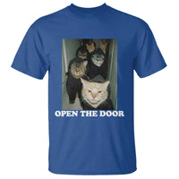 Open The Door Cats Lover T Shirt Funny Cat Gang Sarcastic Meme - Wonder Print Shop