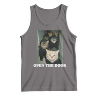 Open The Door Cats Lover Tank Top Funny Cat Gang Sarcastic Meme - Wonder Print Shop