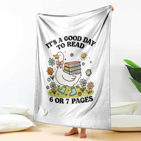 It’s A Good Day To Read 6 or 7 Pages Throw Blanket Funny Six Seven Teacher Book Lover - Wonder Print Shop