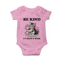 Be Kind 6 7 Days a Week Baby Onesie Funny Six Seven Cat Teacher Meme - Wonder Print Shop