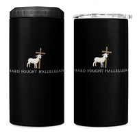 Hard Fought Hallelujah 4 in 1 Can Cooler Tumbler Christian Bible Verse Faith - Wonder Print Shop
