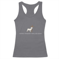 Hard Fought Hallelujah Racerback Tank Top Christian Bible Verse Faith - Wonder Print Shop
