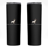 Hard Fought Hallelujah Skinny Tumbler Christian Bible Verse Faith - Wonder Print Shop