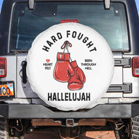 Hard Fought Hallelujah Spare Tire Cover Christian Boxing Gloves Bible Verse Faith - Wonder Print Shop