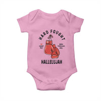 Hard Fought Hallelujah Baby Onesie Christian Boxing Gloves Bible Verse Faith - Wonder Print Shop
